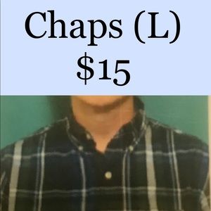 Chaps easy care button down shirt size Large